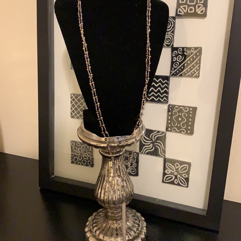 Double necklace with detachable tassel
